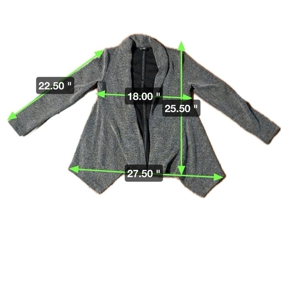 Club Monaco Women’s Black Gray Tweed Open Blazer Sweater Size XS Long Sleeve - Picture 8 of 12